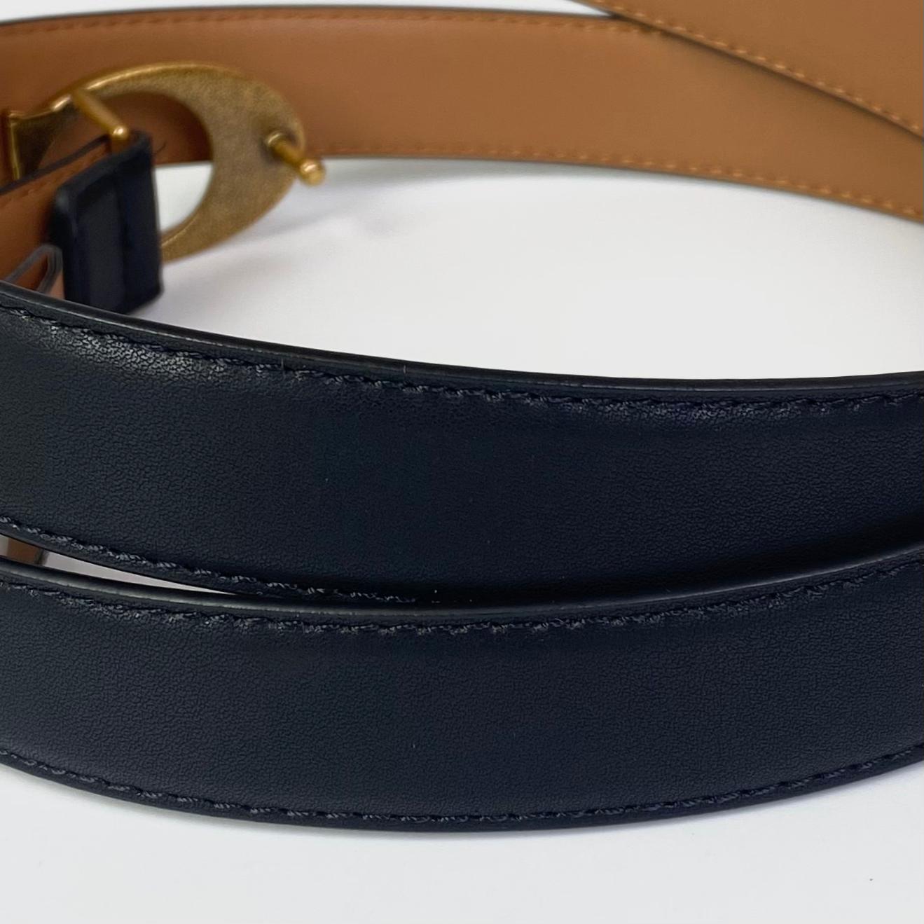 Coach Logo C DS Black/Gold Belt